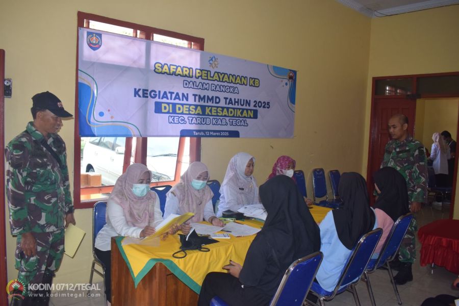 Satgas TMMD Kodim 0712 Tegal Gelar Pelayanan KB Kesehatan